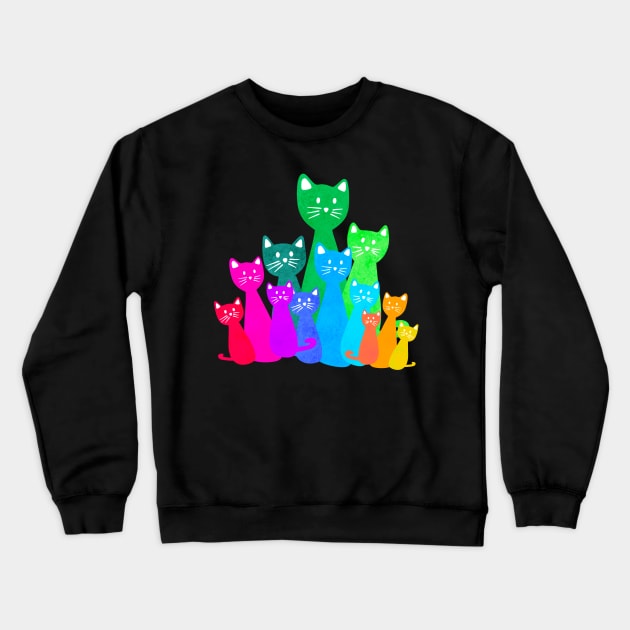 Cats Crewneck Sweatshirt by Kelly Louise Art